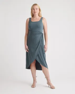 Tencel Jersey Side Tie Midi Dress