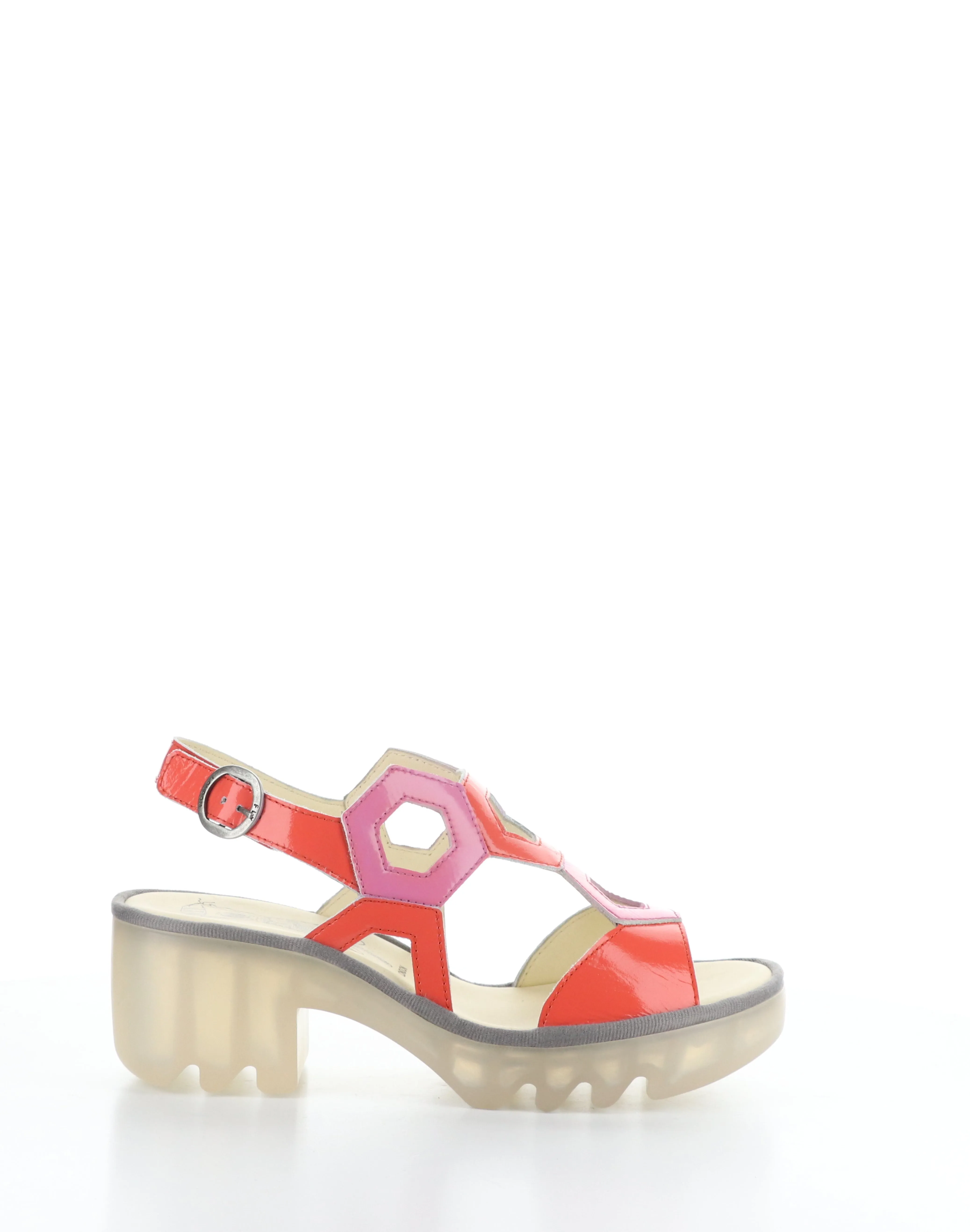 TEWA573FLY 004 SCARLET/PINK Round Toe Sandals