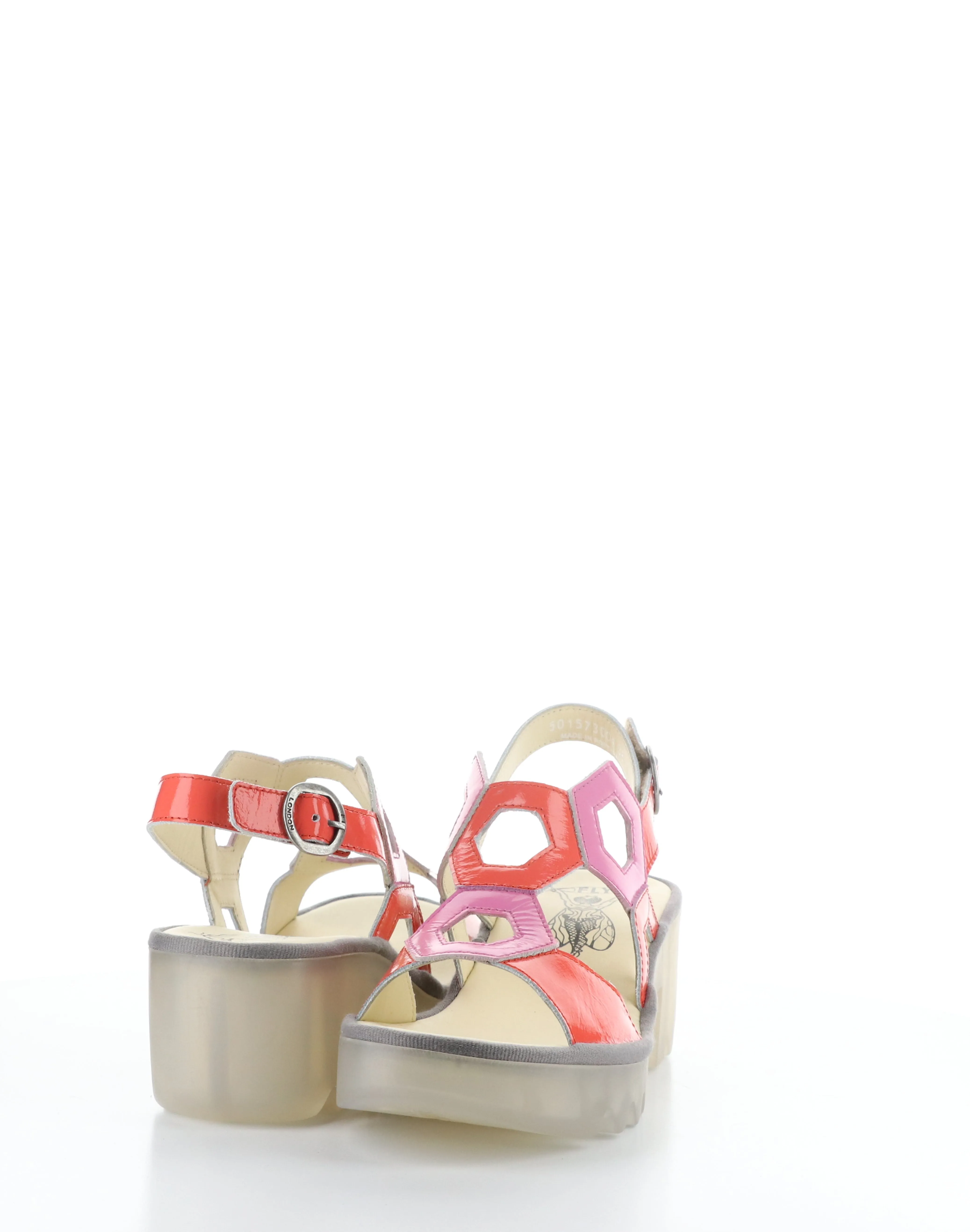 TEWA573FLY 004 SCARLET/PINK Round Toe Sandals