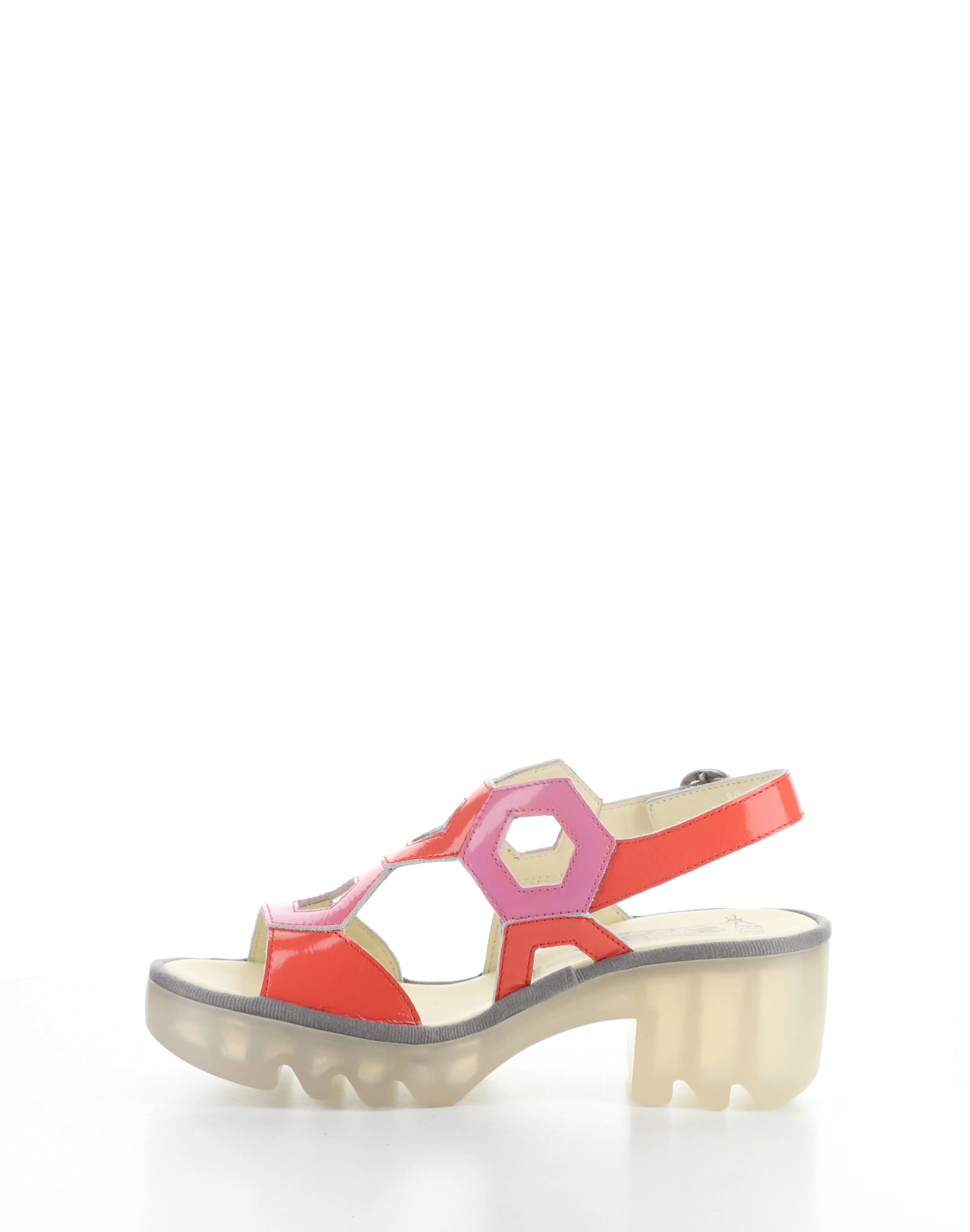 TEWA573FLY 004 SCARLET/PINK Round Toe Sandals