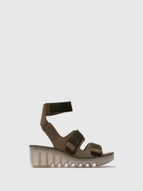 Velcro Sandals BECH474FLY KHAKI