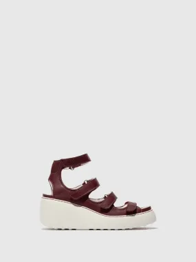 Velcro Sandals DROP521FLY BORDEAUX