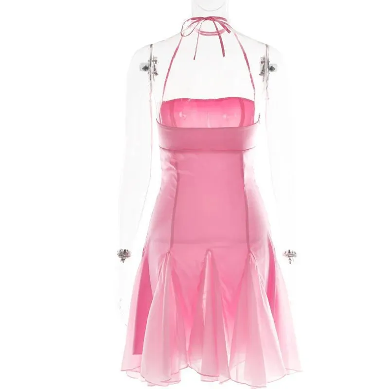 Women Sleeveless Backless Sexy Slip Midi Dress Bodycon Elegant Fashion Streetwear Party Club Look