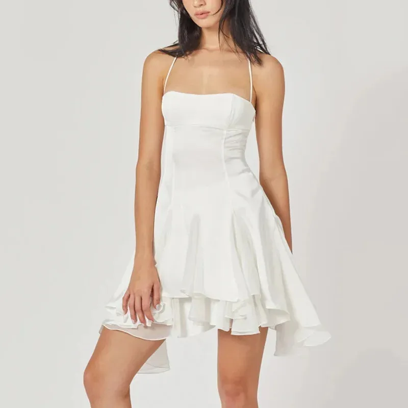 Women Sleeveless Backless Sexy Slip Midi Dress Bodycon Elegant Fashion Streetwear Party Club Look