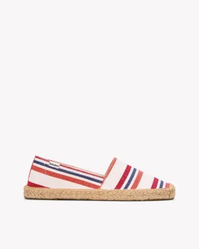 Womens_Espadrilles_The Original_Woven Stripes_Beach - Red - Orange - Blue