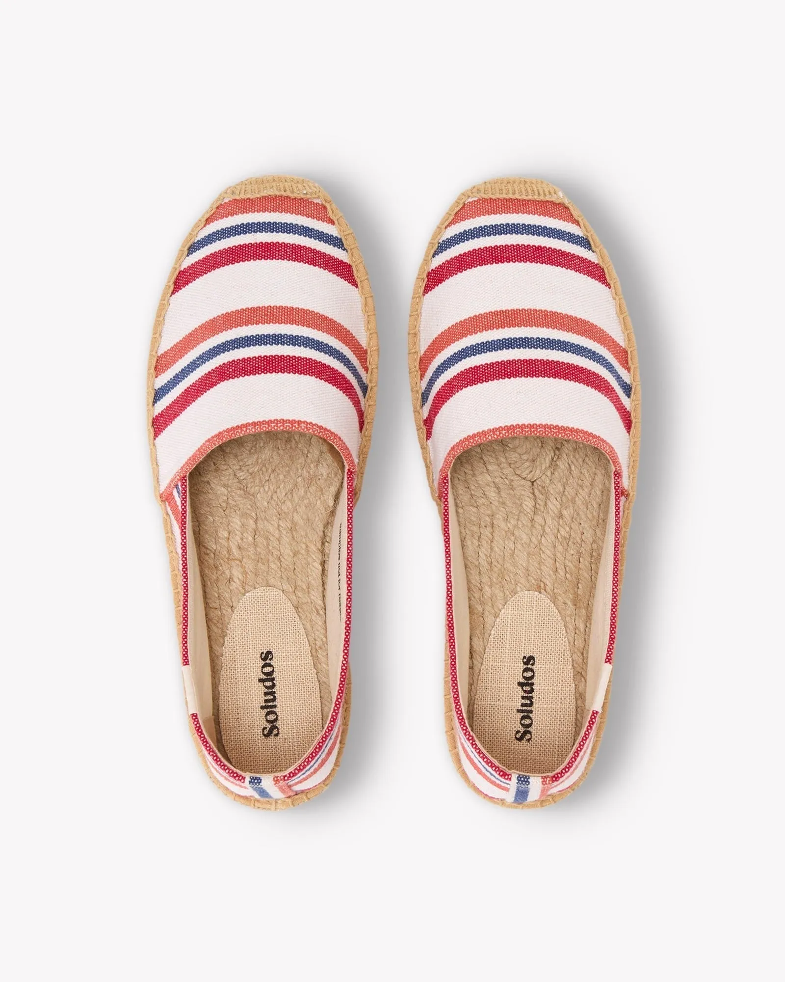 Womens_Espadrilles_The Original_Woven Stripes_Beach - Red - Orange - Blue