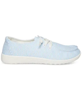 Yasmin Comfy Slip-on Sneakers in Blue Stripe